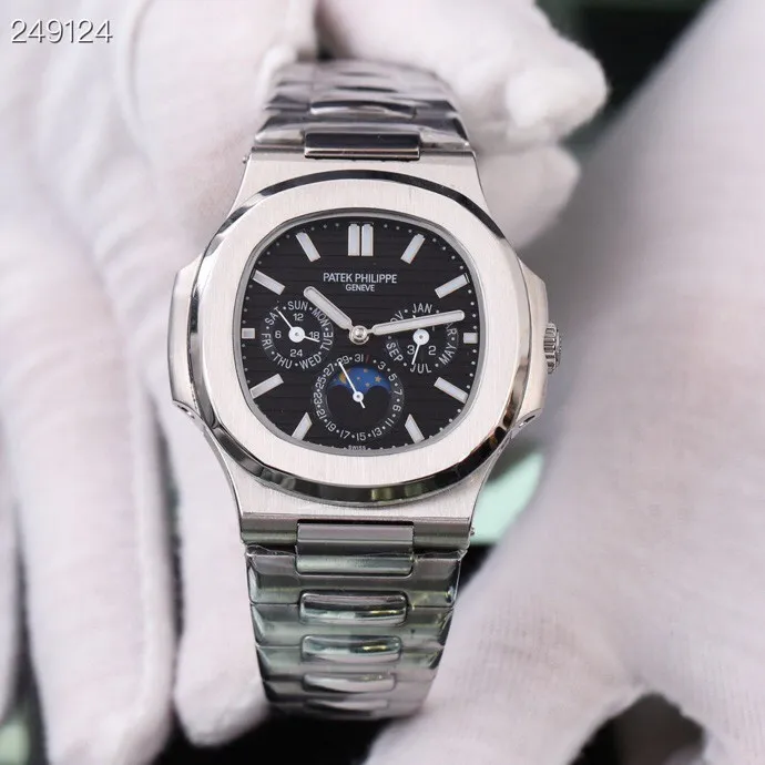 【High-end replica】💰1440! Patek Philippe 🔥🔥 Type: Fine men's watch (1:1 replica, the latest and exclusive first release) Multifunctional Strap: 316L stainless steel strap Movement: Fully automatic Citizen 8215 mechanical movement Mirror: Mineral-strengthened glass Elegant taste Vast and majestic Ingenuity A treasure for the wrist Size: 42mm in diameter and 12mm thick Hot on the market! Welcome to reprint!